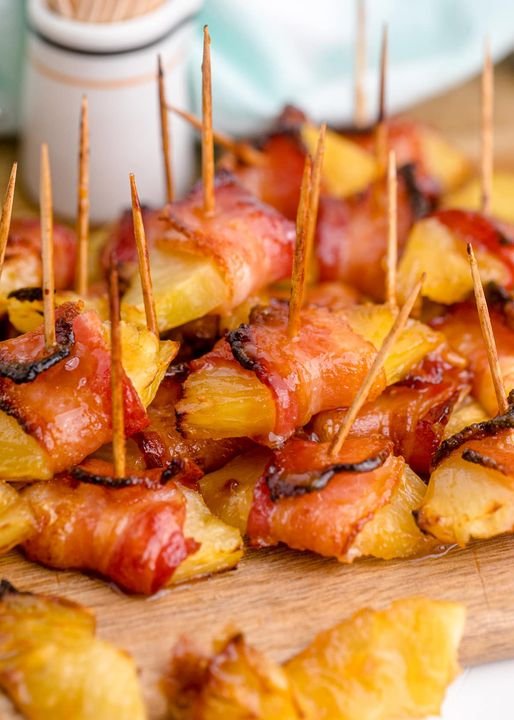 Bacon Wrapped Pineapple Bites!