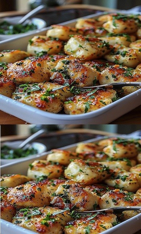 Lemon Garlic Chicken Bites