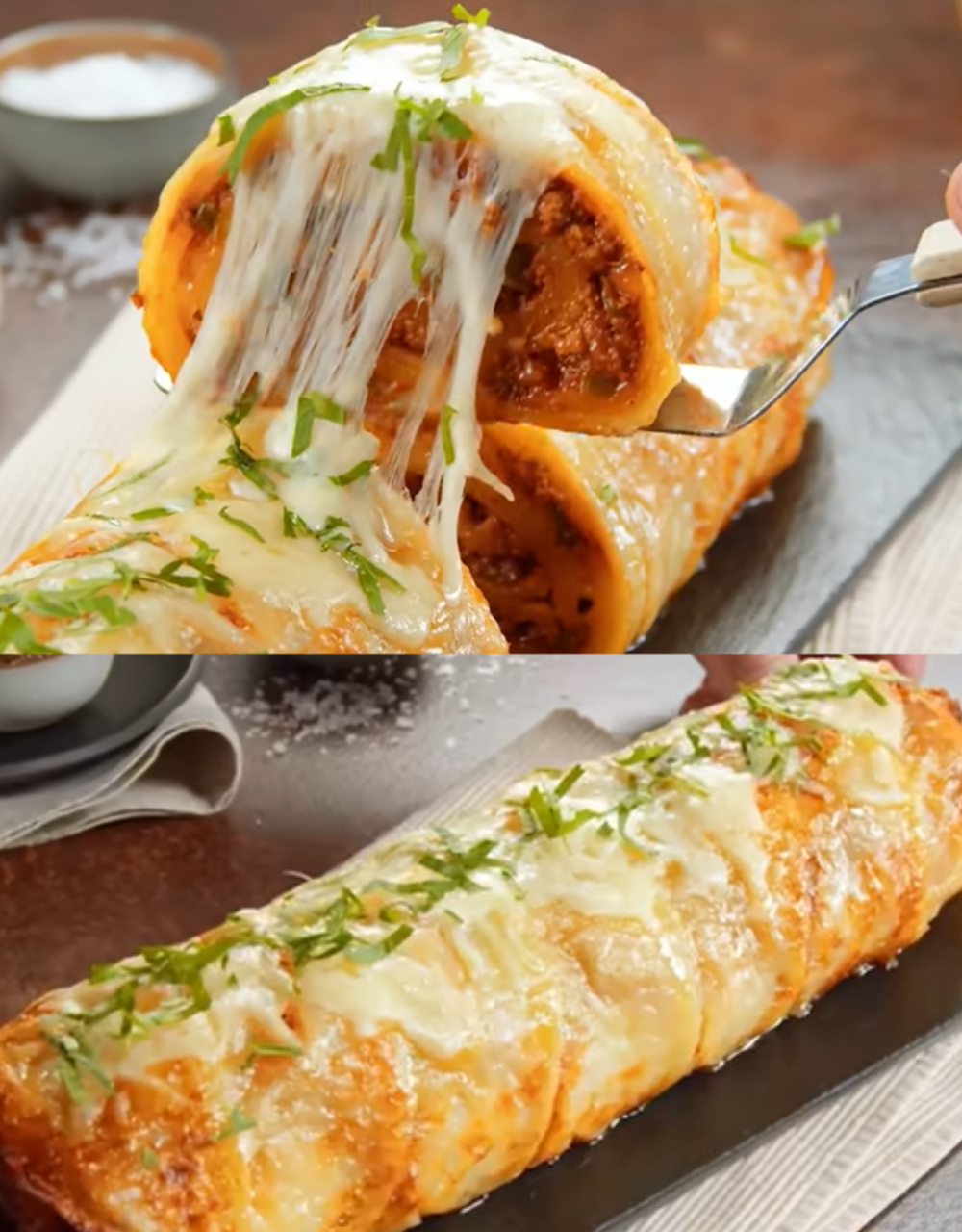 Potato & Ground Beef Rolls